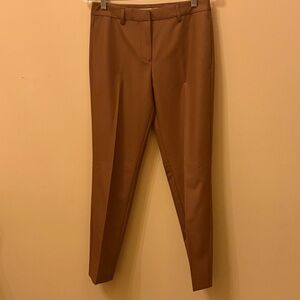 Italian Ankle Length Dress Pants - Copper Brown -NEW